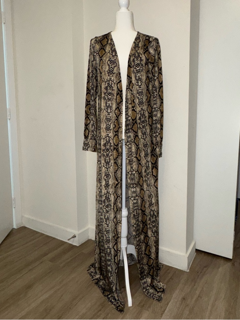 Snake Patterned Long cover all coat